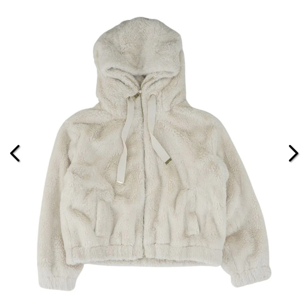 Philosophy Cream Fleece faux fur hooded Jacket